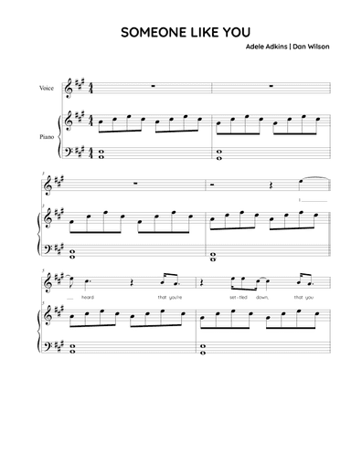 Someone Like You (arr. Fake book Guy)