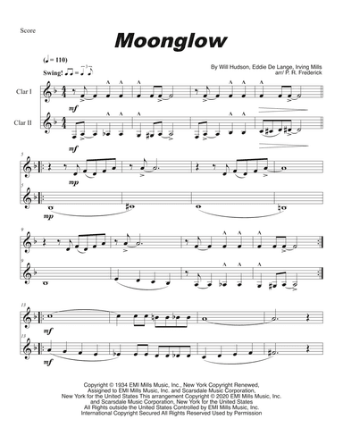 Moonglow (arr. P. R. Frederick)