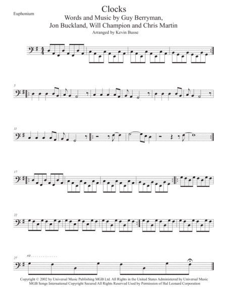 Clocks (arr. Kevin Busse)
