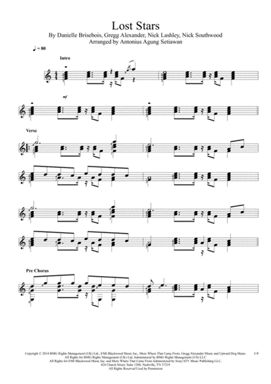 Lost Stars (arr. Antonius Agung Setiawan)