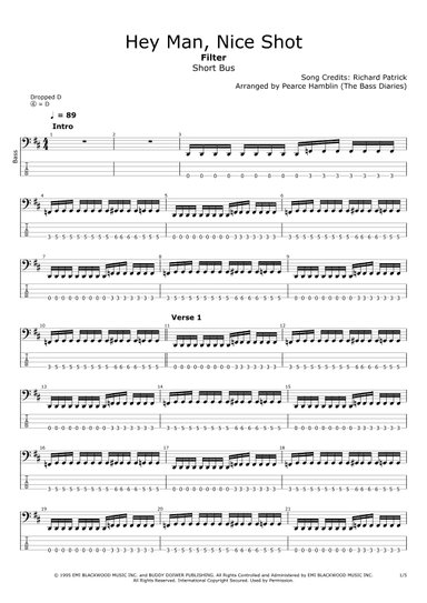 Hey Man Nice Shot (arr. The Bass Diaries)