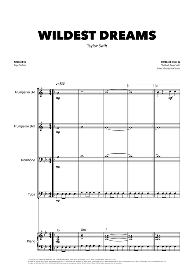 Wildest Dreams (arr. Tiago Cordeiro)
