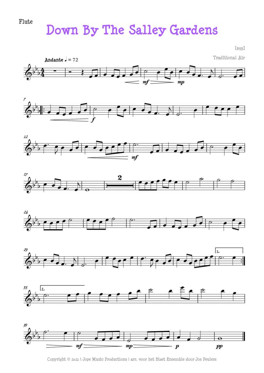 Down By The Salley Gardens - Traditional Air (arr. Jope)