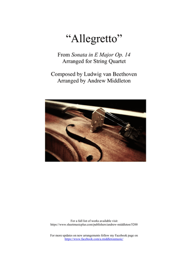 Allegretto arranged for String Quartet (arr. Andrew Middleton)