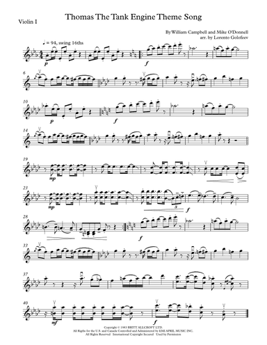 Thomas Theme (arr. Lorento Golofeev)