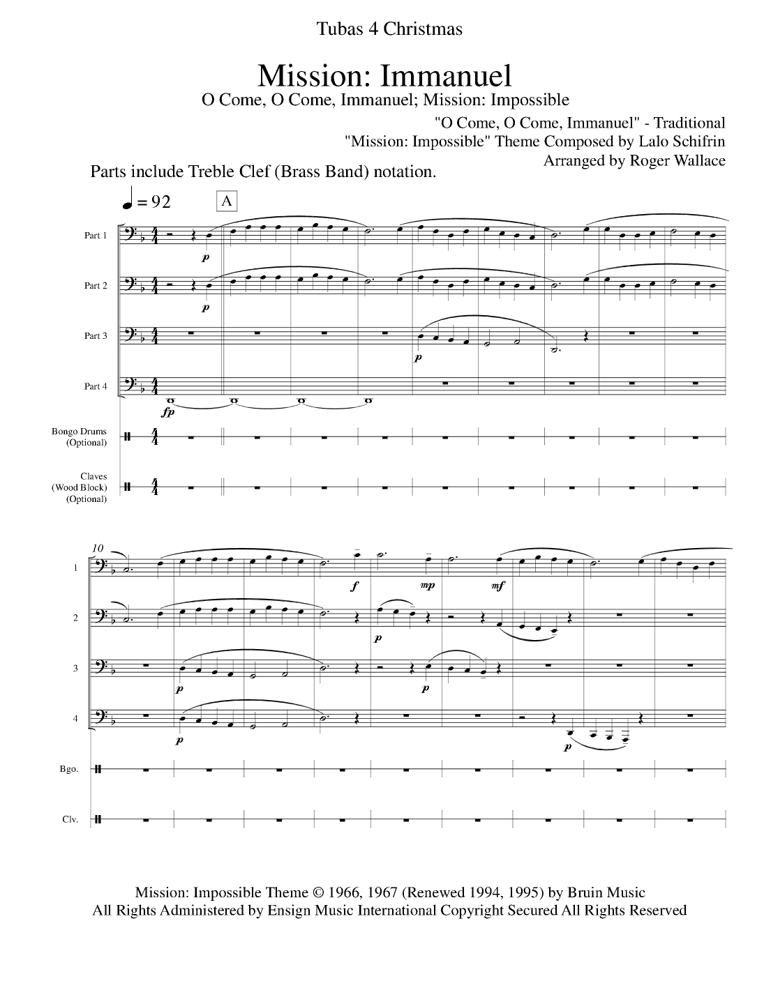 Mission: Impossible Theme  from the Paramount Television Series MISSION: IMPOSSIBLE (arr. Roger Wallace)
