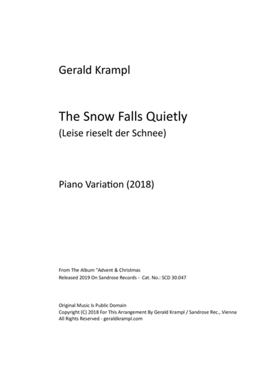 The Snow Falls Quietly (Leise rieselt der Schnee) (arr. Gerald Krampl)