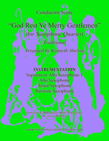 God Rest Ye Merry Gentlemen (for Saxophone Quartet SATB or AATB) (arr. Kenneth Abeling)