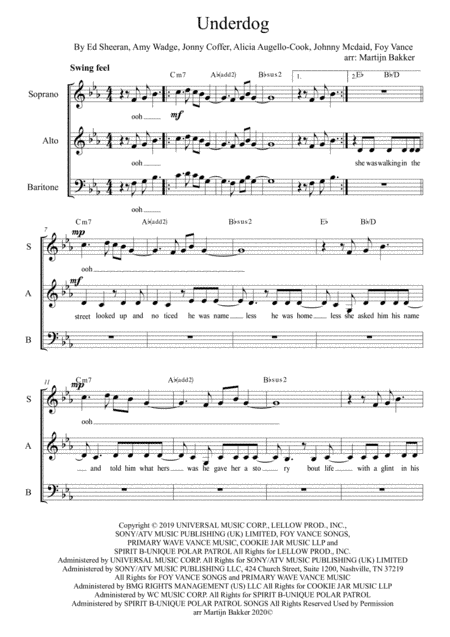 Underdog (arr. Martijn Bakker)