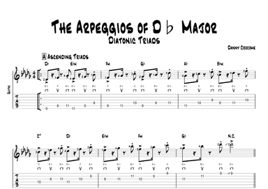 The Arpeggios of Db Major (Diatonic Triads)