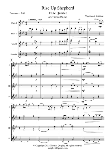 Rise Up Shepherd (Flute Quartet) (arr. Thomas Quigley)