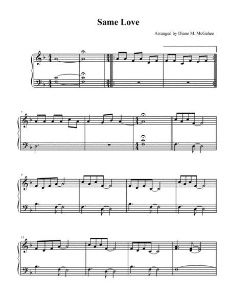 Same Love (arr. Diane M. McGahee)