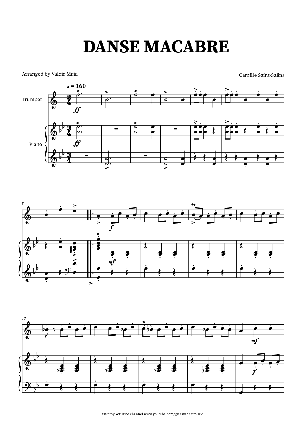 Danse Macabre - Trumpet and Piano (arr. Valdir Maia)