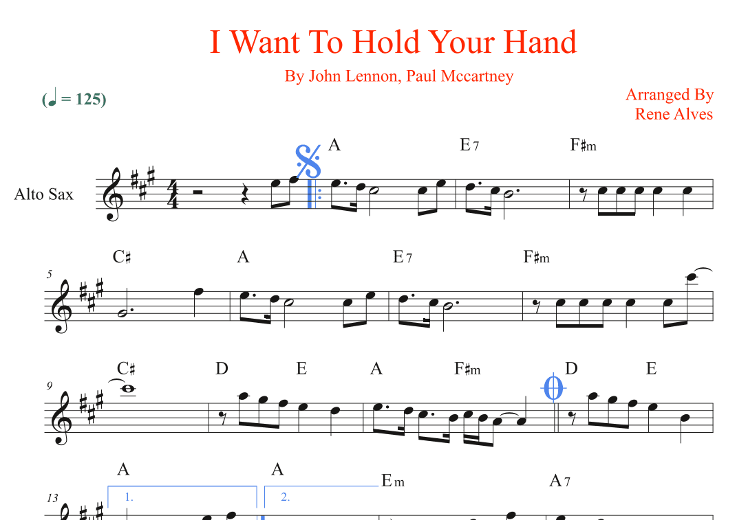 I Want To Hold Your Hand (arr. Rene Alves)