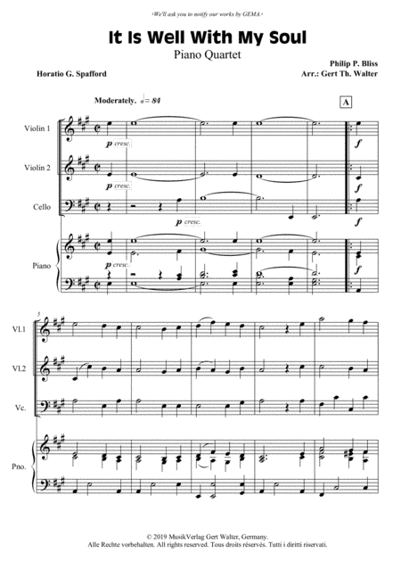 It Is Well With My Soul (arr. Gert Th. Walter)
