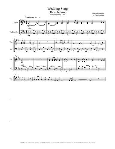 Wedding Song (There Is Love) (arr. Sherry Lewis)