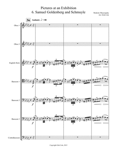 Pictures at an Exhibition 6. Samuel Goldenberg and Schmuyle (arr. Erik Cole)