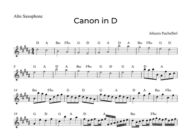 Canon in D (arr. Alex Nunes Rodrigues)