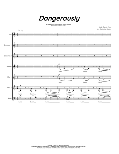 Dangerously (arr. Katherine Bodor)