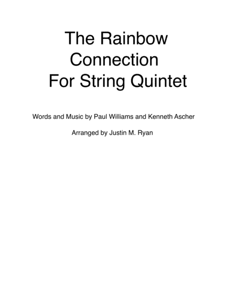 The Rainbow Connection (arr. Justin M. Ryan)