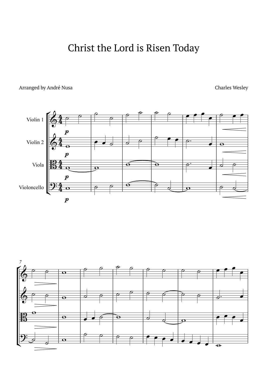 Christ the Lord is Risen Today (arr. André Nusa)