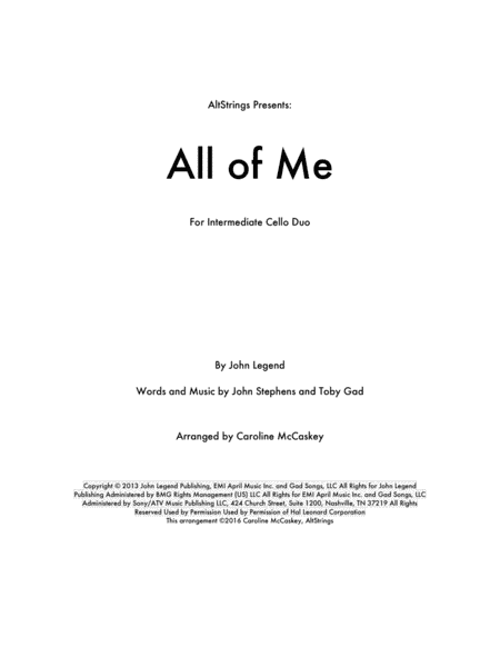 All Of Me (arr. Caroline McCaskey)
