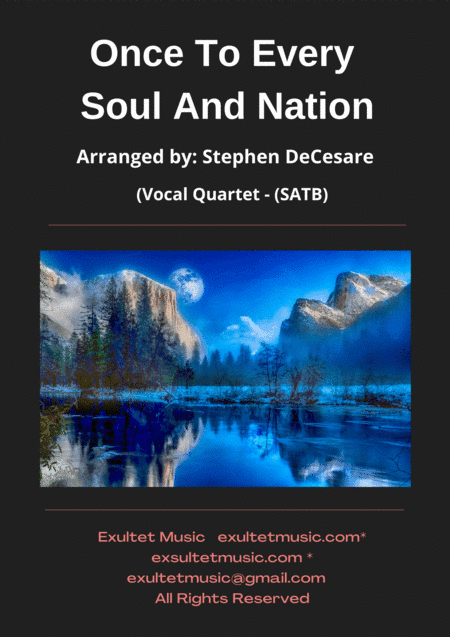 Once To Every Soul And Nation (Vocal Quartet - (SATB) (arr. Stephen DeCesare)