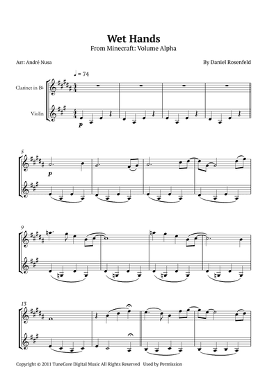 Wet Hands (arr. André Nusa)