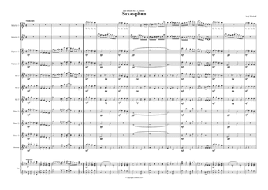 saxophun- two alto saxoph and sax orchestra Score (arr. A.H.Jansen)