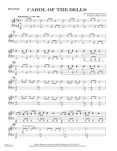 Carol Of The Bells - Score Only (arr. Mason Sawyer)