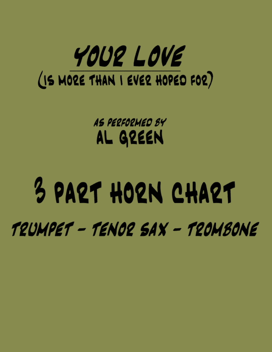 Your Love (is More Than I Ever Hoped For) (arr. John Bachman)