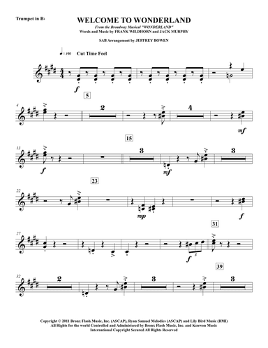 Welcome To Wonderland (arr. Jeffrey Bowen)