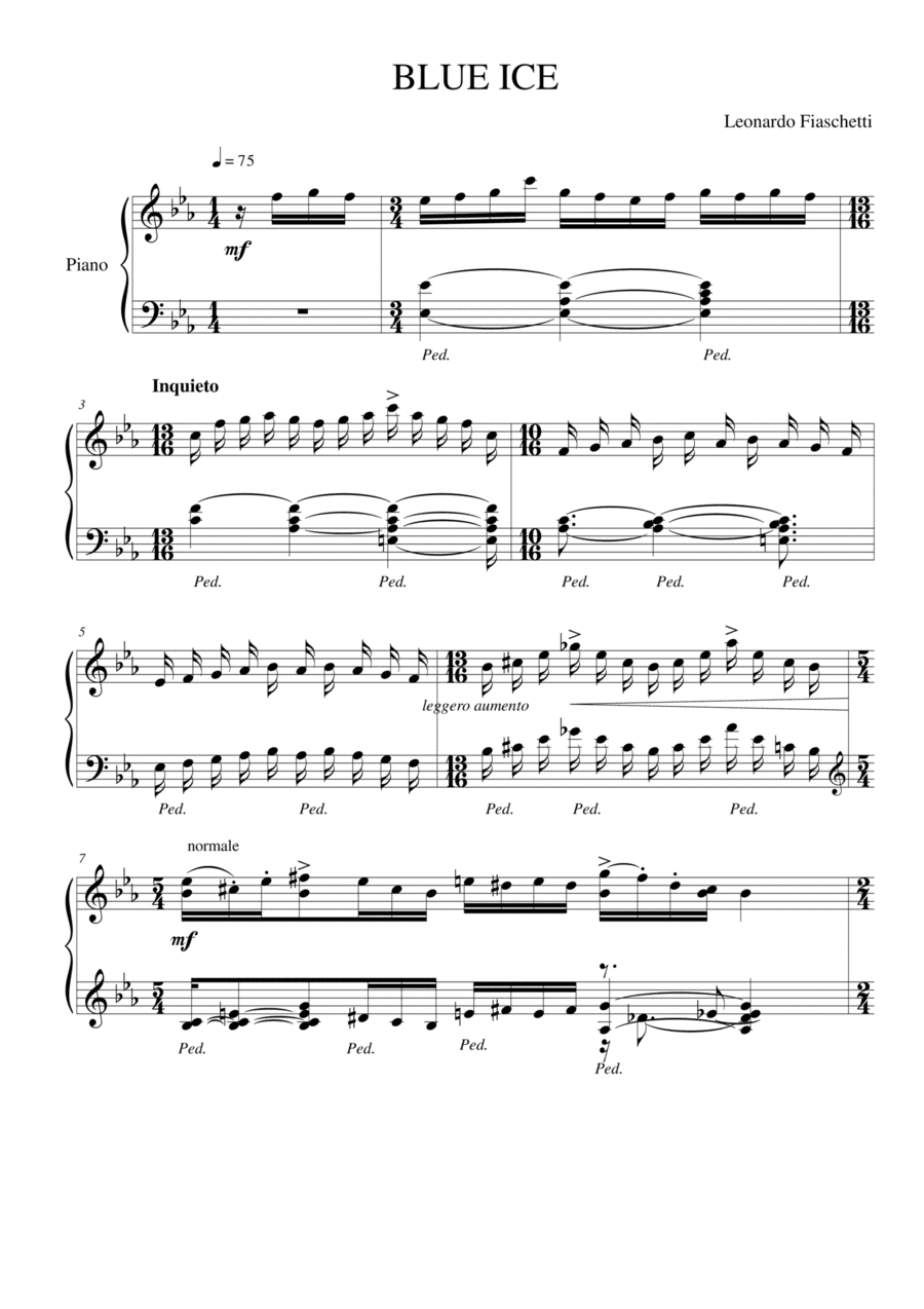 blue ice by leonardo fiaschetti - Score Only