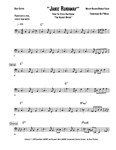 Janie Runaway (arr. Accubass)