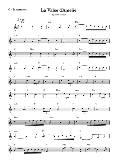 La Valse D'amelie (arr. Fabio Eduardo de Oliveira)