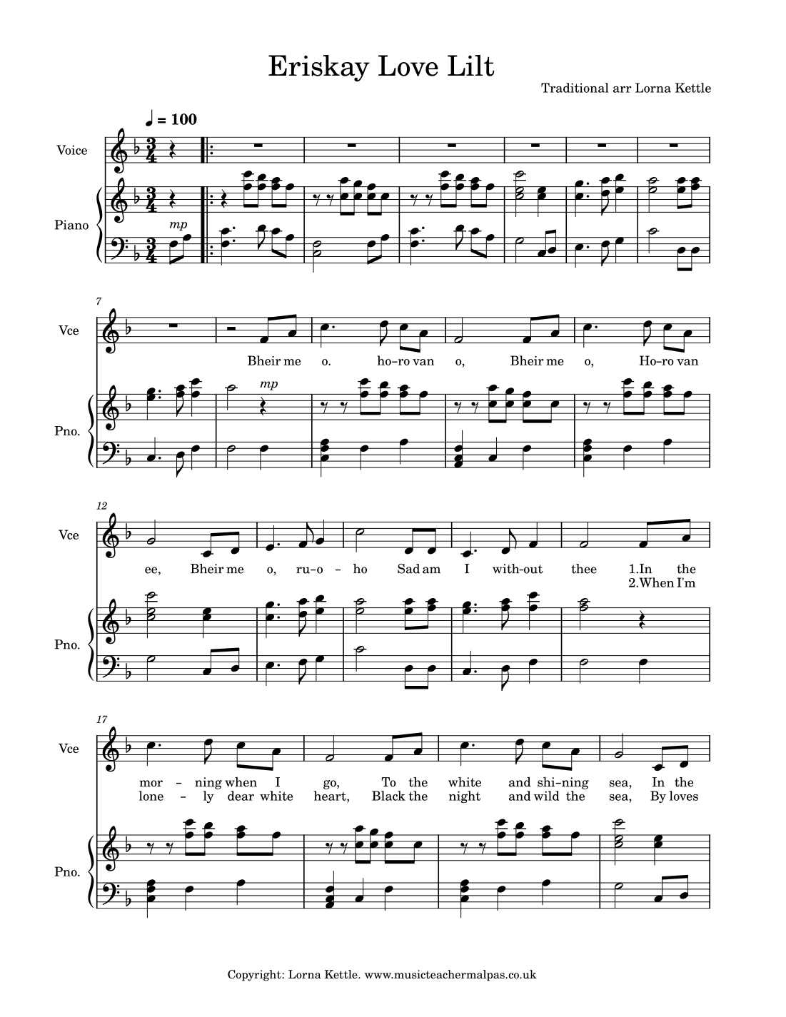 Eriskay Love Lilt (arr. Lorna Kettle)