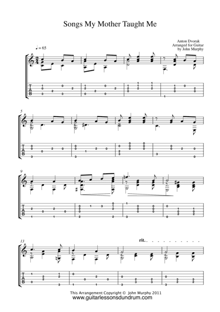 Songs My Mother Taught Me (arr. John Murphy)