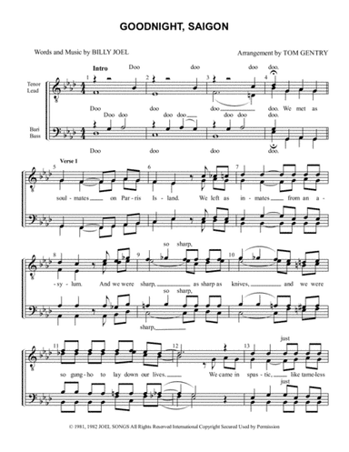 Goodnight Saigon (arr. Tom Gentry)