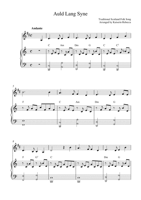 Auld Lang Syne (arr. Kaiserin Rebecca)
