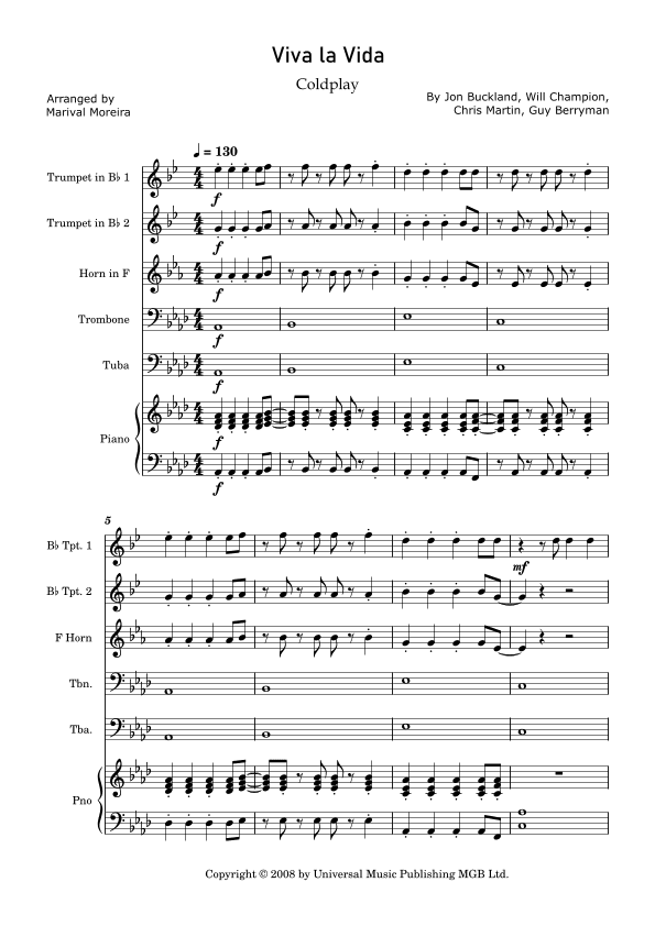 Viva La Vida (arr. Marival Moreira)