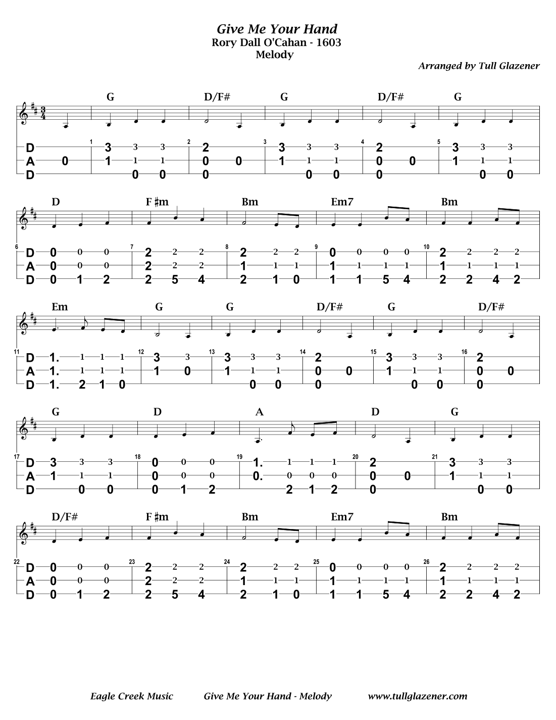 Give Me Your Hand (arr. Tull Glazener)