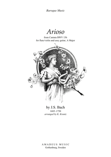Arioso (Largo) from Cantata 156 (A Major) for easy violin or flute and guitar (arr. K. Krantz)