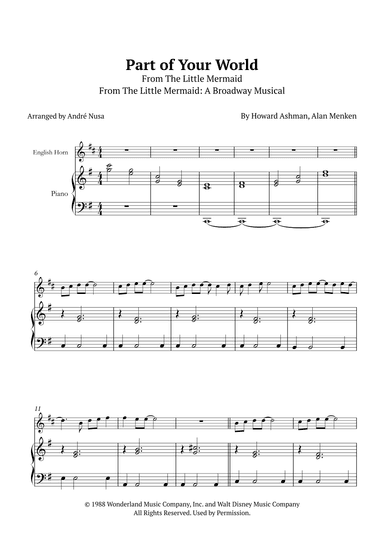 Part Of Your World (arr. André Nusa)