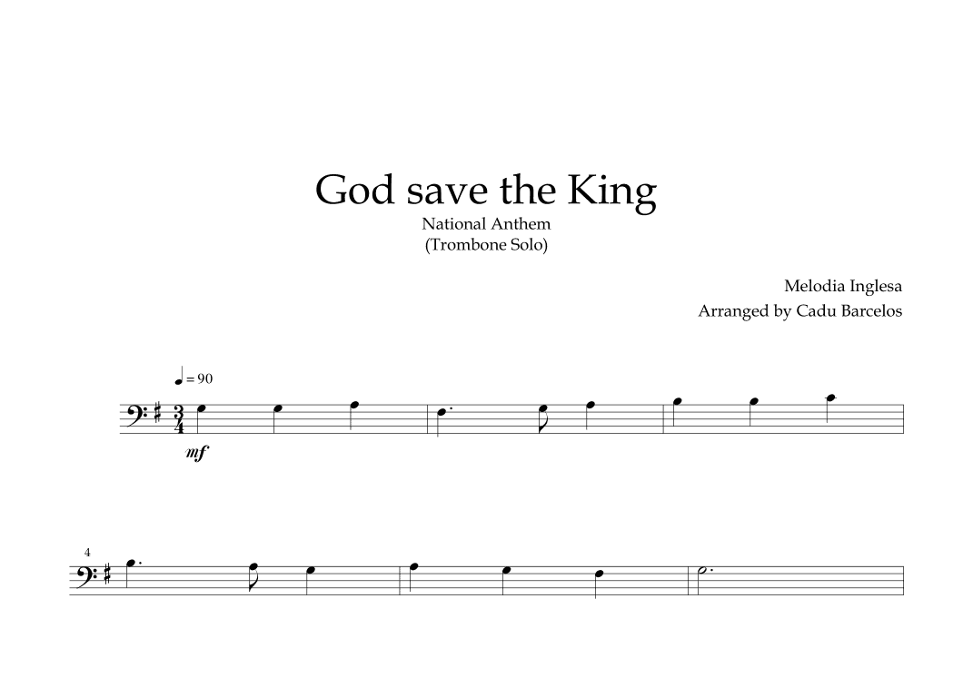 God save the King (Trombone Solo) (arr. Cadu Barcelos)