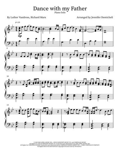 Dance With My Father (arr. Jennifer Demicheli)