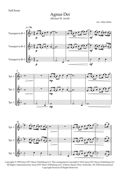 Agnus Dei (arr. Fabio Britto)