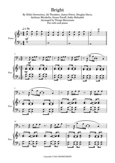 Bright (arr. Thiago Marconato)