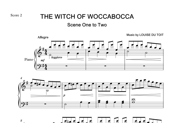 The Witch of Woccabocca - Scene One to Two