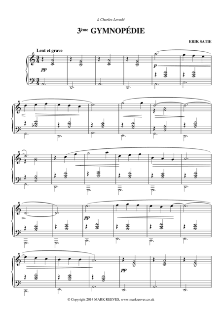 Gymnopedie No. 3 (arr. Mark Reeves)