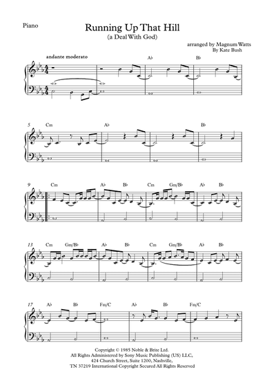 Running Up That Hill (arr. Magnum Watts)
